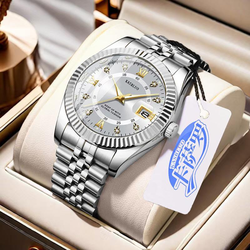 New In Stock Men's Non-Mechanical Quartz Log Watch Fashion Casual Luminous High-End High-Value Foreign Trade Wholesale
