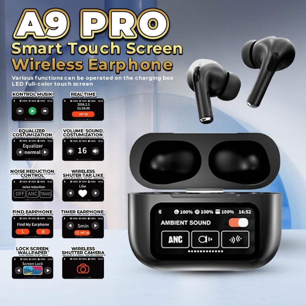 Black Airpods With Long-Lasting Battery & Active Noise Cancellation NexaMart