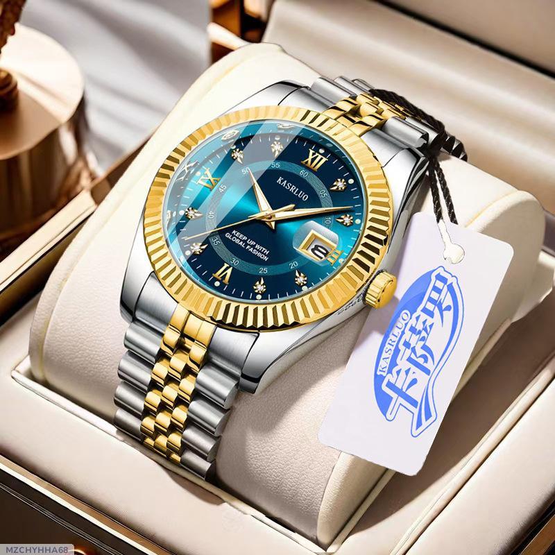New In Stock Men's Non-Mechanical Quartz Log Watch Fashion Casual Luminous High-End High-Value Foreign Trade Wholesale