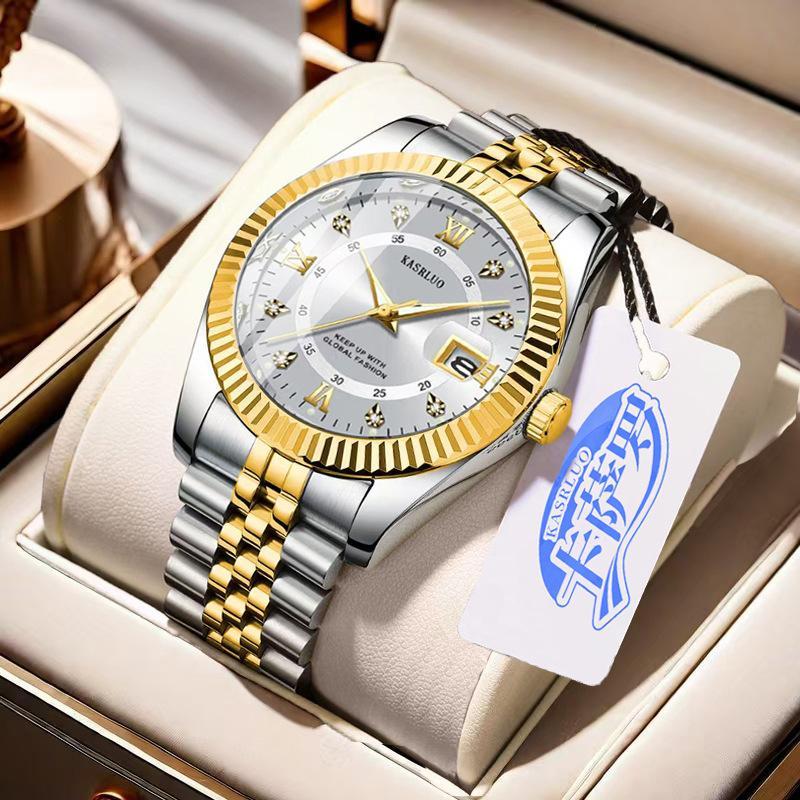 New In Stock Men's Non-Mechanical Quartz Log Watch Fashion Casual Luminous High-End High-Value Foreign Trade Wholesale